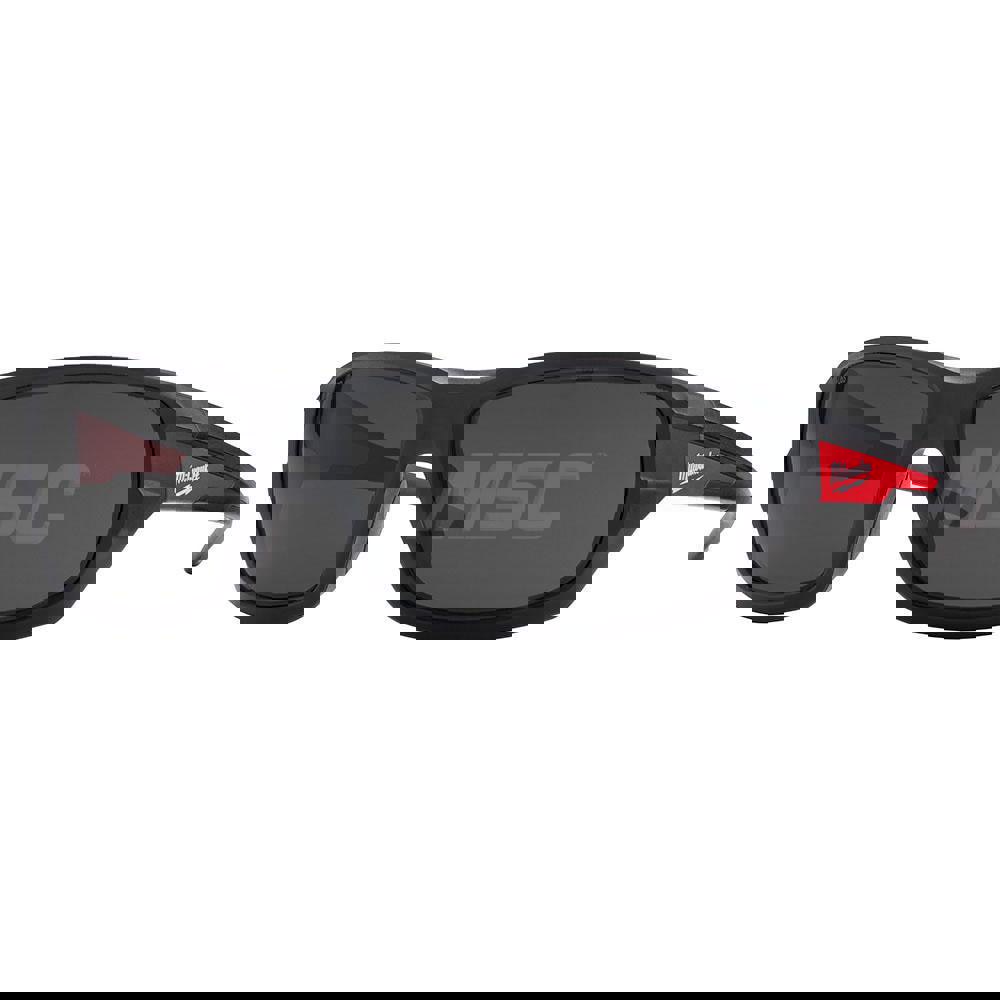 Safety Glass: Anti-Fog & Anti-Scratch, Plastic, Gray Lenses, Full-Framed